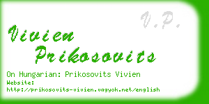 vivien prikosovits business card